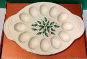 LENOX HOLIDAY 12 EGG TRAY Serving PLATTER -- NEW in BOX