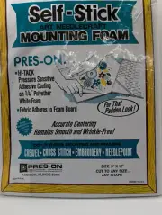 Cross Stitch Needlework Press-On Self-Stick Mounting Frame NIP 9"x12"