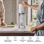 White Terra SodaStream Machine Spirit Sparkling Water Maker Quick Connect