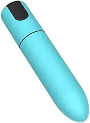 Electric Handheld Powerful Bullet Massager 10 Modes Portable Soft Toy Quiet Waterproof Bullet Setting for Women Pleasure, Personal Bullet Tool Powerful Mini Wand for Body Relaxation (Blue)