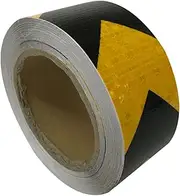 OKUMEYR Arrow Conspicuity Tape Reflective Safety Warning Sign for Cars Trucks Rvs Wash Resistant Tape with High Visibility Black Yellow Fluorescent Design