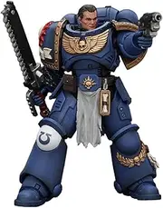 HiPlay Joytoy Game Special Limited Edition, Warhammer 40K Space Marines 2 - Uitramarines Lieutenant Titus JT00058, 1/18 Scale Collectible Action Figure