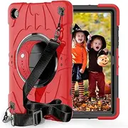 [Nexue] for Samsung Galaxy Tab A9+/A9 Plus 11”2024 Model (SM-X210/X216/X218), Shockproof Case with 360 Rotating Stand/Hand Strap/Shoulder Strap Kids Students Tablet Case,Red