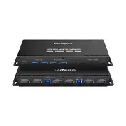 Dual Monitor Kvm Switch Displayport 2 Monitors 2 Computers 4K 240Hz Hotkey Sw...
