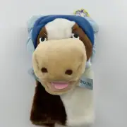 Blue Bonnet Buttercup Cow Promo Plush Hand Puppet Head Cover Dakin Tag Vtg 80's