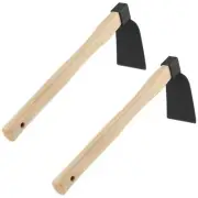 2 PCS 15 Inch Carbon Steel Garden Hoe, Hoe Garden Tool Heavy Duty, Garden Dig...