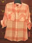 Merona Pink Plaid Tunic Top Small