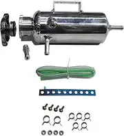 PCECKMZTFZ Auto Overflow Catch Can Water Cooler Tank Coolant Reservoir Bottle Kit Car SUV Aluminum 350ML radiator