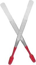 POPETPOP 2pcs Flat Tip Tweezers with Rubber Tips Stainless Steel Tongs for Stamps Coins and Crafts Durable Crafting Tools for Safe Handling and Precision Use