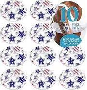 Dexcom Adhesive USA Stars Design Adhesive Patches with Split Backing, Easy to Apply x 10 Pack
