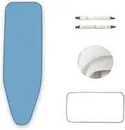 43x14in Ironing Board Cover Cotton Iron Board Cover Replacement with Padding and Mesh Cloth, Iron Board Standard Cover Heat Reflective(Blue,49x18in)
