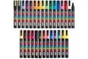 Uni Posca Paint Marker Pens, Medium Point, Bundle Set of 29