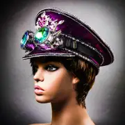 NEW Military Burning Man Top Hat with Kaleidoscope 3D Goggle Festival Hat Purple