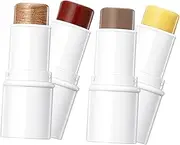 MERRYHAPY 4-in-1 Face Highlighter Kit: Cream Contour Stick Blush Highlighter Stick for Travel