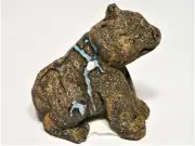 BEAR CARVING QLD BOULDER OPAL 32MM X 24MM 21gm "NEW" AUZ SELLER GC145