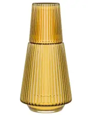 Fifth Avenue 2pc Ribbed Carafe & Cup Set NoSize Brown