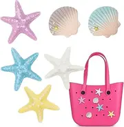 [Generic] 6 Pieces Beach Bag Charm - Tote Bag Charm, Bog Bag Accessories Charm | Beach Bag Accessories, Summer Decoration, Cute Bag Accessories Charm, Decorative Bag Charm For Mummy