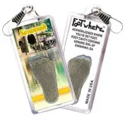 Savannah FootWhere® Souvenir Zipper-Pull. Made in USA