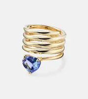 [Shay Jewelry] Shay Jewelry Heart Spiral 18kt gold ring with sapphire O gold