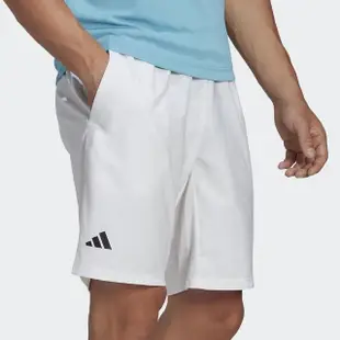 【adidas 愛迪達】Club 3STR Short 男款 白色 吸濕 排汗 再生材質 透氣 運動 短褲 HS3251