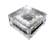 Outdoor Solar Light Crystal Glass Ice Brick Warm, Solar Brick Landscape Path LED Light-pink light