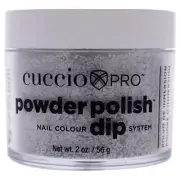 Pro Powder Polish Nail Colour Dip System - Deep Silver Glitter by Cuccio Colo...