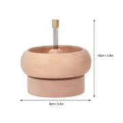 Bead Spinner Beading Turning Bowl 10cm Wooden Manual Beading Threader Accessory