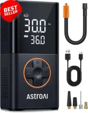 Cordless Tyre Inflator 150PSI Air Compressor Car Bike Pump LED Gauge USB