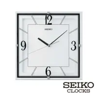 在飛比找momo購物網優惠-【SEIKO 精工】滑動式秒針 靜音方形掛鐘時鐘 QXA82