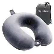 Memory Foam Travel Pillow- Portable Neck Support Pillow on Flights, Car, and