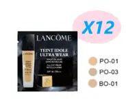 在飛比找PChome24h購物優惠-LANCOME 蘭蔻 零粉感超持久粉底1ml*12片 台灣專