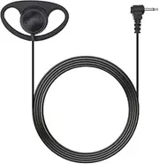 EMSea D Shape Ear-Hook Earpiece 3.5MM 1 Pin Plug Connector Listen Only Soft Rubber Earpiece Headset No Microphone for Two Way Radios