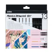 13 Pack Manga Drawing Set - Pink