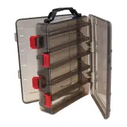 2 Layer Fishing Lure Tackle Box 10 Compartments Storage Hard Case Hook Organizer