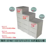 『柏盛』 聯府KEYWAY KS513/514/515 大好運五斗櫃(三/四/五層) 收納櫃 51L~85L /台灣製