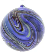 [Glass Of Venice] Murano Glass Chalcedony Christmas Ornament - Blue Swirl