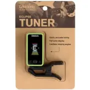 D'Addario PW-CT-17GN Eclipse Clip-on Chromatic Tuner for Guitar and Bass, Green