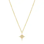 Ania Haie 14kt Gold Opal and White Sapphire Star Necklace