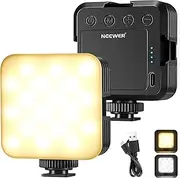 NEEWER LED Video Light, Portable Photography Lighting, 3 Cold Shoes, CRI 97+, 8 Scene Modes, Rechargeable Bi Color Dimmable Soft Camera Panel Light for Vlogging Video Recording, NL-36AI
