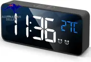 【Upgraded】Digital Alarm Clock with Large Led Temperature Display Portable