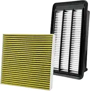 2PCS Cabin Engine Air Filter Kit JM802 JMAA00 Fits for 2016-2021 Civic L4 1.5L, 2017-2022 CR-V L4 1.5L, Replacement for CF11182, CA12050, 80292-TF0-G01, 172205AAA00