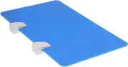 ROMISBABA Office Desktop Baffle Acrylic Partition Screen with Clamp Blue Desk Divider for Privacy Noise Reduction Workspaces