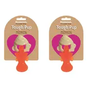2x Rosewood Tough Pup 13cm Duo Dental Tug Fish Puppy Pet Dog Chew Bite Play Toy