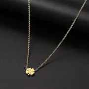 [SHMAZ] Stainless Steel Necklaces Four Leaf Clover Classic Style Men Chain Necklace For Women