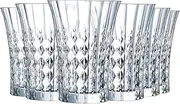 [Cristal D'arques] Lady Diamond - Water Glasses 360 ml - Pack of 6 - Made of Krysta Crystal Glass - Sophisticated Design - Shine, Transparency and High Resistance