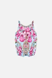 Camilla Down The Garden Path Babies Tie Shoulder Romper Girls Sun Dress