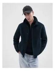[Unison] Wool Blend Jacket in Navy