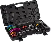 Z ZN999 Pipe Bender Kit, 1/4"-7/8" O.D., with 7 Size Dies & Pipe Cutter, 90° Reverse Bending Tool for HVAC/Air Conditioner/Fridge Repair & Hydraulic Work
