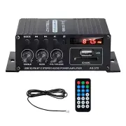 Bluetooth 2 Channel Mini HIFI Power Amplifier Audio Stereo Amp Home Car FM