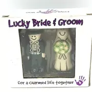 Lucky Bride & Groom Figurines Charmed Life Cake Topper Wedding Our Name Is Mud